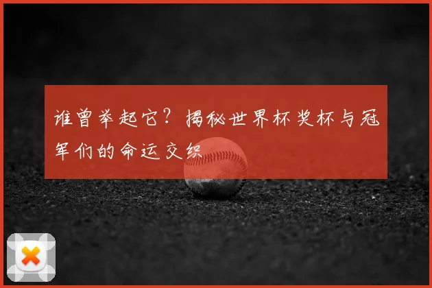 谁曾举起它？揭秘世界杯奖杯与冠军们的命运交织
